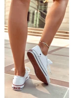 Damskie Trampki Big Star Gumowy Nosek Białe DD274336