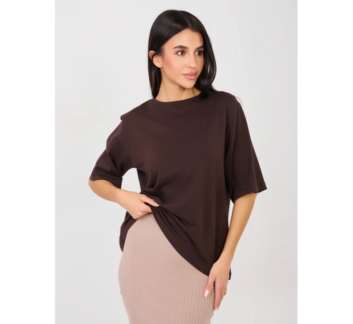 Tričko RV TS A1089.87 tmavohnedé