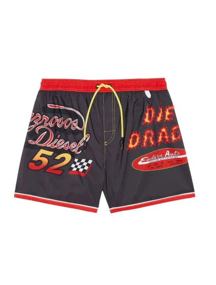 Pánske kúpacie kraťasy - A03880-0QEAL-900 - čierna/červená - Diesel