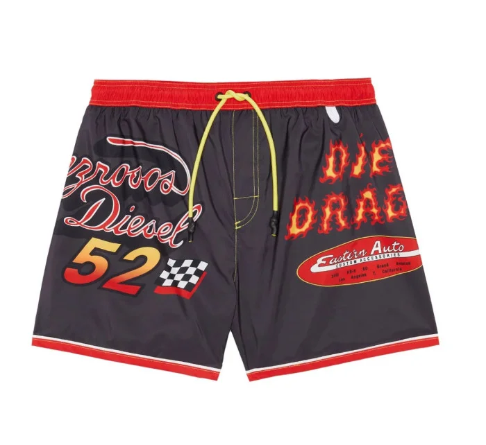 Pánske kúpacie kraťasy - A03880-0QEAL-900 - čierna/červená - Diesel