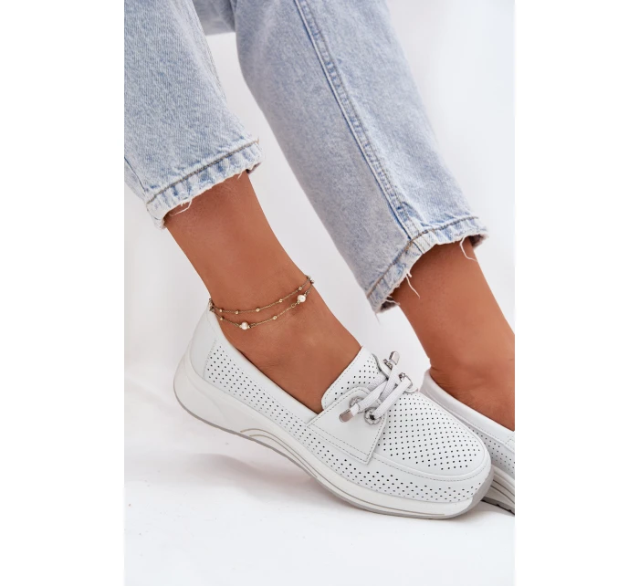 Dámske topánky na platforme 56C2101 White - Artiker Dámske topánky na platforme 56C2101 White - Artiker