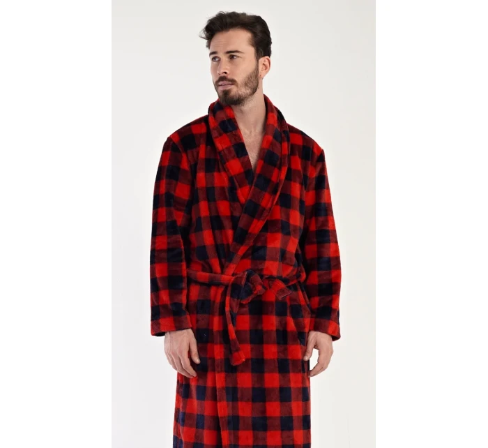 Pánsky župan so šálovým golierom Kocka