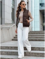Dámská prošívaná vesta hnědá Dstreet model 21990653 - FashionStreet