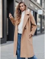 Dámsky prechodný hnedý oversize kabát FashionStreet NY0767z Dámsky prechodný hnedý oversize kabát FashionStreet NY0767z