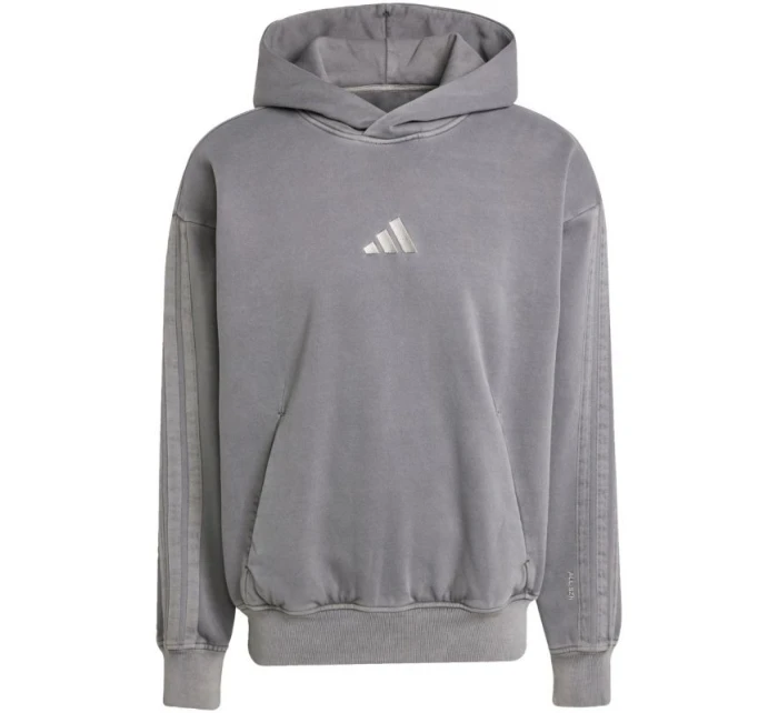 Pánská mikina Fleece Washed Hoodie grey pánské oblečení model 21730232 - ADIDAS Pánská mikina Fleece Washed Hoodie grey pánské oblečení model 21730232 - ADIDAS