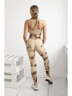 Fitness set model 20129784 legíny push up velbloud - K-Fashion Fitness set model 20129784 legíny push up velbloud - K-Fashion