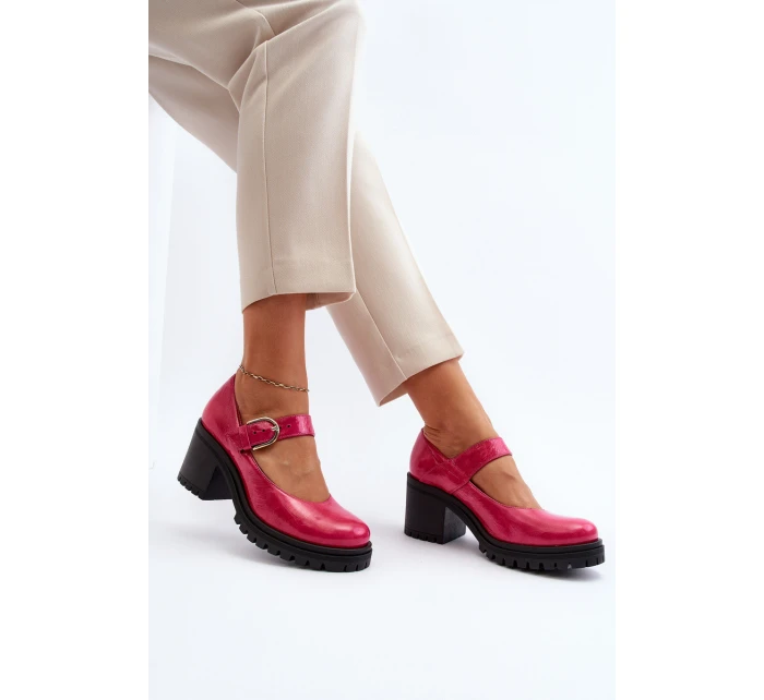 Zazoo 20166 Lakierowane Skórzane Czółenka Fuksja Zazoo 20166 Lakierowane Skórzane Czółenka Fuksja