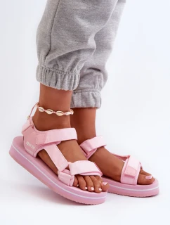 Damskie Sandały Na Platformie Big Star NN274A533 Różowe