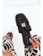 Ploché Pantofle S A Dekorací Černé model 21685567 - Boto