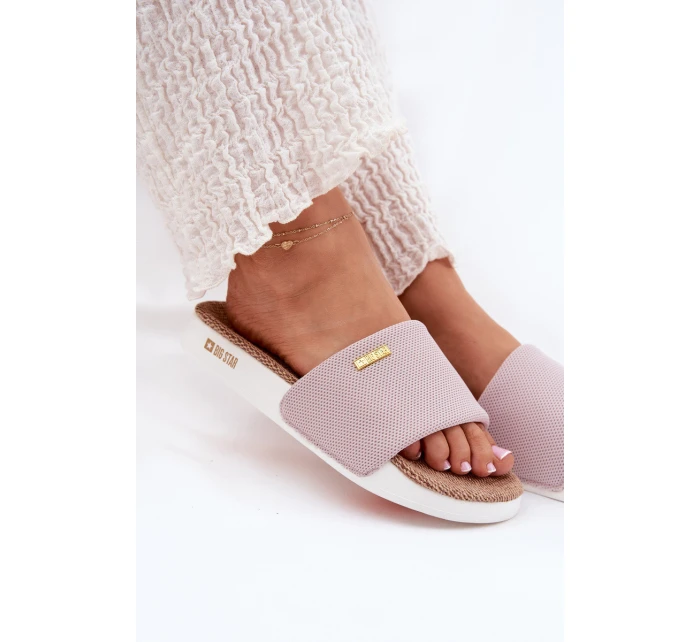 Klapki Damskie Big Star RR274A105 Jasnoróżowe Klapki Damskie Big Star RR274A105 Jasnoróżowe