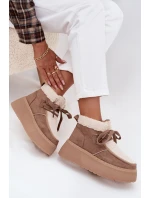 Dámské sněhule na platformě s Béžové model 21709537 - Boto Dámské sněhule na platformě s Béžové model 21709537 - Boto