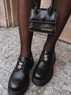 Dámské polobotky s přezkou ekokůže černé model 21714769 - Boto