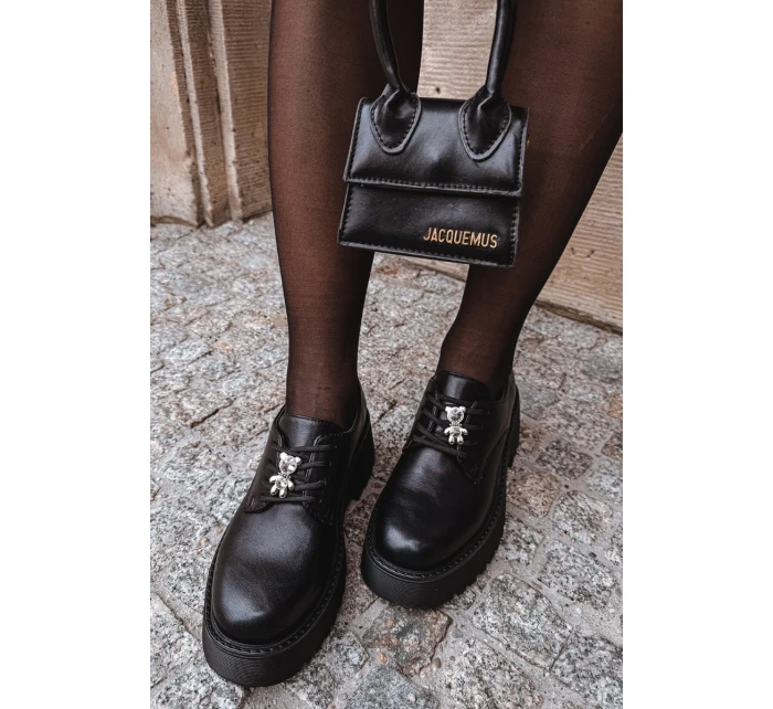 Dámské polobotky s přezkou ekokůže černé model 21714769 - Boto Dámské polobotky s přezkou ekokůže černé model 21714769 - Boto