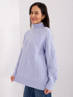 Sweter AT SW  jasny fioletowy model 19034243 - FPrice