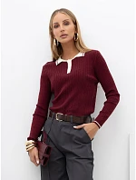 Sweter IR SW model 22544390 bordowy - FPrice Sweter IR SW model 22544390 bordowy - FPrice