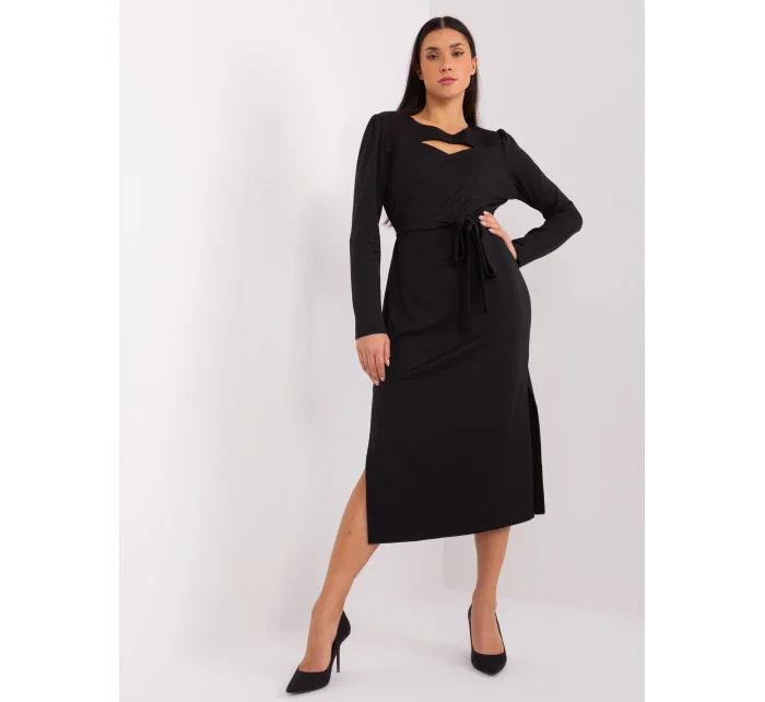 Sukienka LK SK model 19077505 czarny - FPrice Sukienka LK SK model 19077505 czarny - FPrice