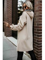 model 21379613 Ležérní kabát s kapsami a kapucí béžový - numoco basic model 21379613 Ležérní kabát s kapsami a kapucí béžový - numoco basic