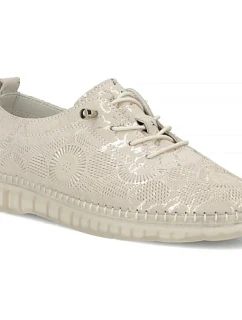 Filippo béžové kožené poltopánky s gumovou podrážkou DP7810