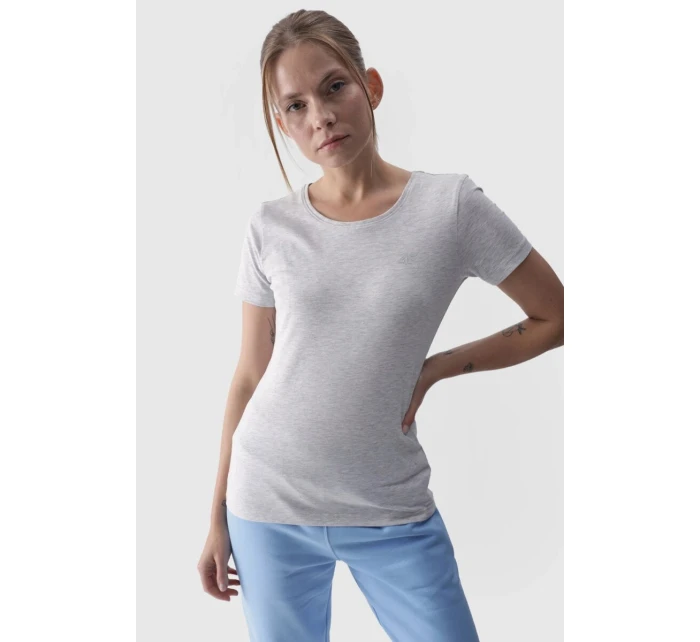 Dámské Hladké Tričko S model 21668549 Šedé - 4F