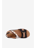Kožené dámské sandály na platformě s pásky model 22149797 - Artiker
