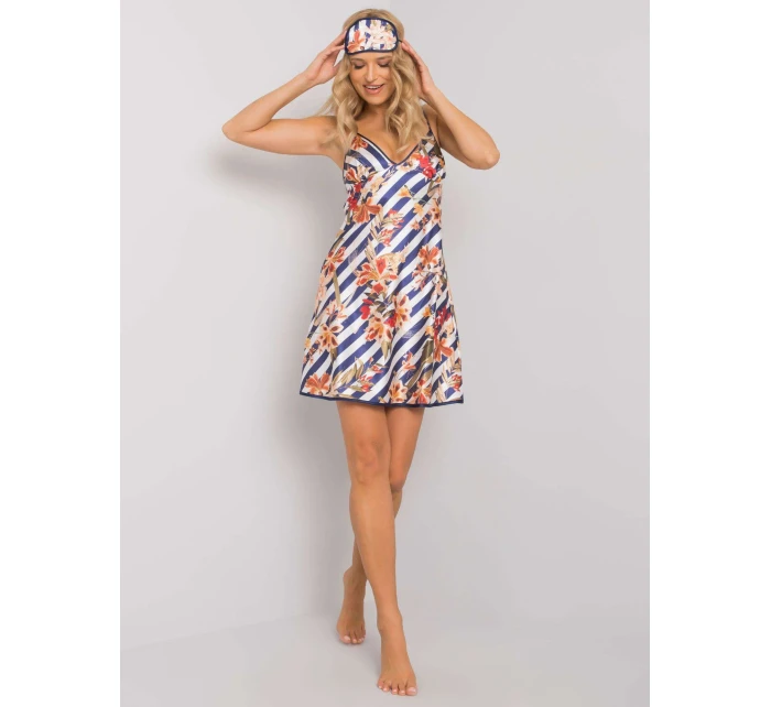 Nočná košeľa BR KN 1042 tmavo modrá a biela