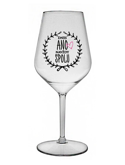 DNES   čirá nerozbitná sklenice na víno 470 ml model 22168324 - Giftela