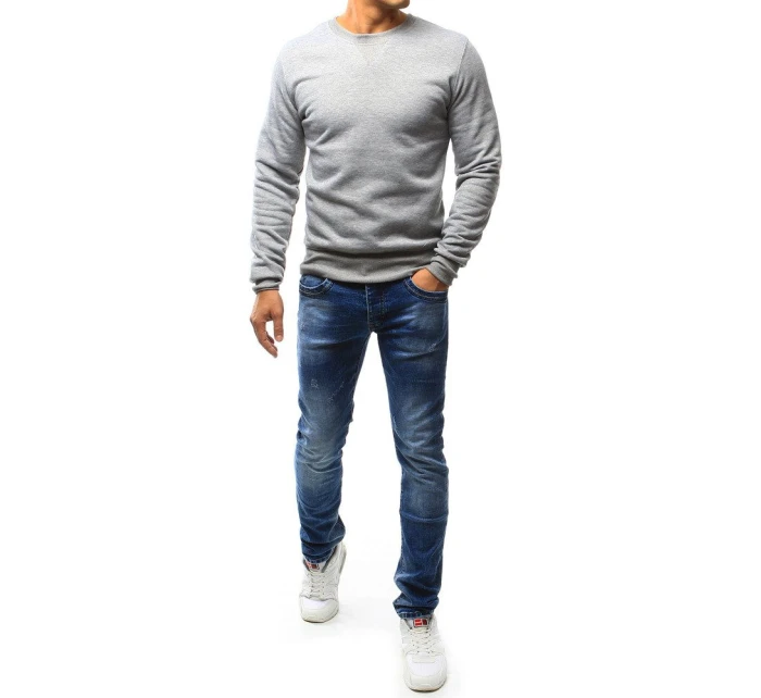 Pánská mikina s kapucí šedá model 21962650 - FashionStreet