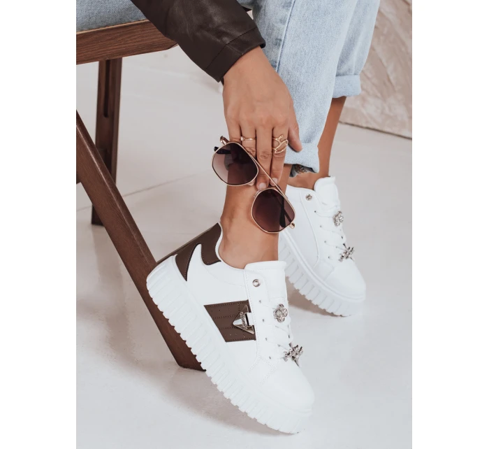 Dámske tenisky na platforme biele FashionStreet ZY1058