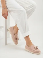 Dámske semišové mokasíny s ružovými chokrami FashionStreet ZY1362