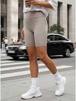 Dámske cyklistické šortky s vysokým pásom, sivé, FashionStreet SY0569 Dámske cyklistické šortky s vysokým pásom, sivé, FashionStreet SY0569