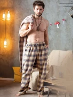 Pánske pyžamové nohavice Key MHT 402 B24 M-2XL