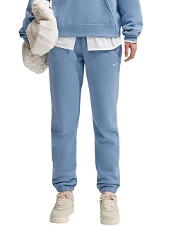 Dámske nohavice Nike Studio Fleece svetlo modré IM8076 486