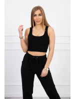 Súprava top+nohavice čierna