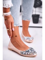 Kožené Baleríny S Ozdobnými model 21540216 Zlaté Crystal - Boto