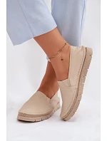 Dámske kožené slip-on topánky Maciejka 03512-04 Beige