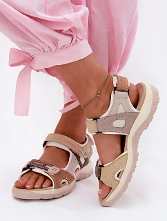 Kožené dámské sandály ve sportovním stylu Camel model 22123226 - EVENTO