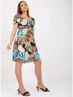 Šaty DHJ SK 15836.51 čierna a modrá