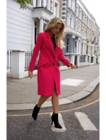 Kabát na gombíky M758 fuchsiová -Moe Kabát na gombíky M758 fuchsiová -Moe