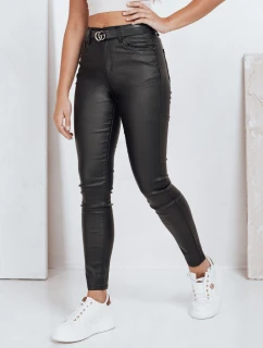 Dámske voskované skinny džínsy čierne FashionStreet UY2750