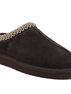 Bežové kožené zateplené žabky model 22349965 - VINCEZA