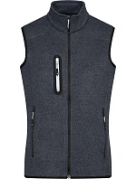 JN Dámská pletená fleecová vesta se stojáčkem 02.0 dark grey model 22489633 - Daiber JN Dámská pletená fleecová vesta se stojáčkem 02.0 dark grey model 22489633 - Daiber