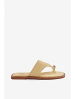 Dámské ploché žabky s ozdobným detailem Žluté Fedira