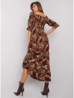 Šaty DHJ SK model 15859597 kaštanová - FPrice Šaty DHJ SK model 15859597 kaštanová - FPrice