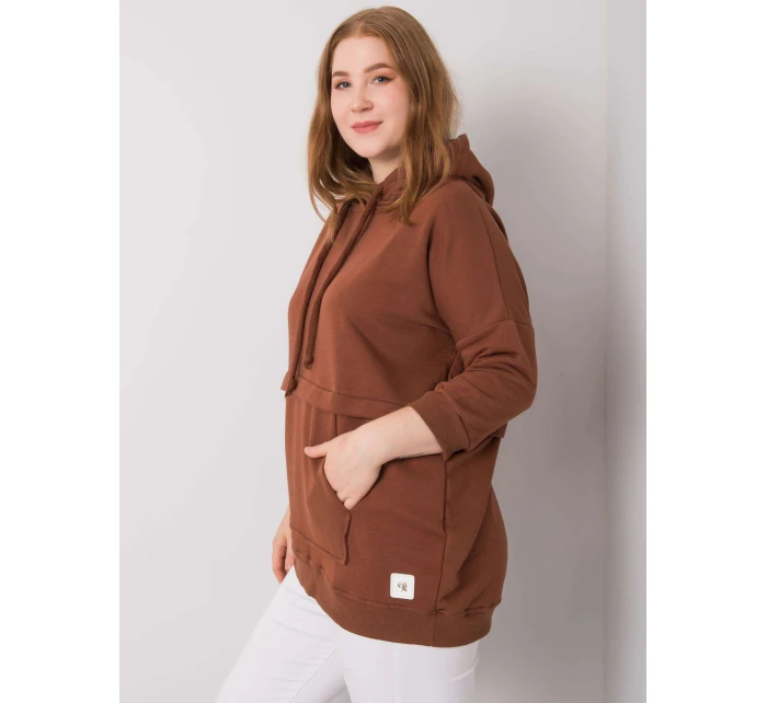Bluza RV BL model 21798030 ciemny brązowy - FPrice Bluza RV BL model 21798030 ciemny brązowy - FPrice