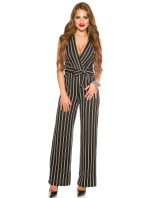 Sexy party jumpsuit with fabric belt