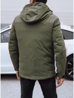 Pánská zimní bunda s kapucí zelená Dstreet model 21980789 - FashionStreet
