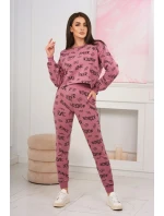 Sada s nápismi tmavo ružová