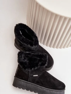 Platformové snežnice s kožušinou Big Star Black