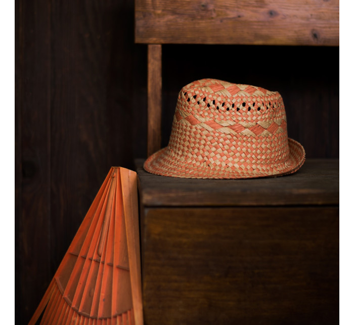 Unisex plážový klobúk cz21146-1 Beige-orange - Art Of Polo