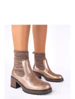 Topánky na podpätku M-789 zlaté - Solea Topánky na podpätku M-789 zlaté - Solea